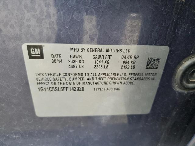 1G11C5SL6FF142920 - 2015 CHEVROLET MALIBU 1LT 蓝色 照片 12