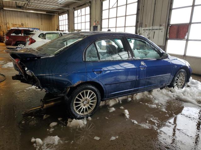 2HGES165X5H563490 - 2005 HONDA CIVIC LX BLUE photo 3