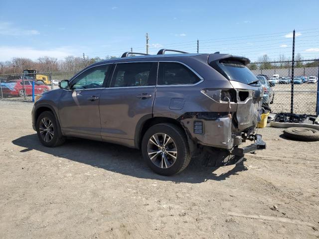 5TDJKRFH3GS320856 - 2016 TOYOTA HIGHLANDER XLE 棕色 照片 2