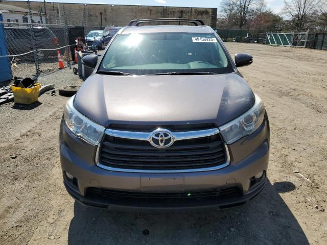 5TDJKRFH3GS320856 - 2016 TOYOTA HIGHLANDER XLE 棕色 照片 5