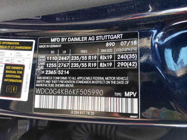 WDC0G4KB6KF505990 - 2019 MERCEDES-BENZ GLC 300 4MATIC BLUE photo 13