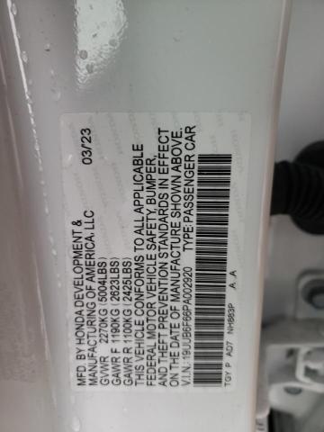 19UUB6F66PA002920 - 2023 ACURA TLX ADVANCE თეთრი ფოტო 12