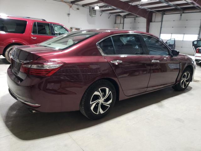 1HGCR2F31GA163634 - 2016 HONDA ACCORD LX MAROON photo 3