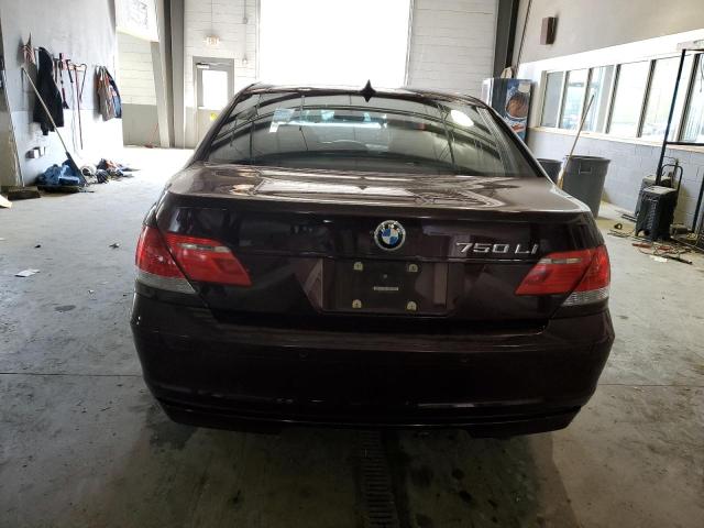 WBAHN83536DT59769 - 2006 BMW 750 LI BURGUNDY photo 6