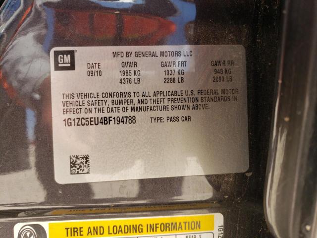 1G1ZC5EU4BF194788 - 2011 CHEVROLET MALIBU 1LT GRAY photo 12