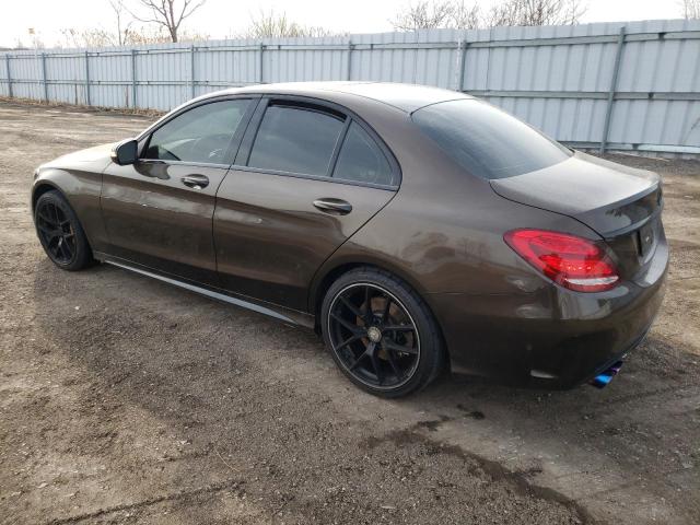 55SWF6EB7GU113606 - 2016 MERCEDES-BENZ C 450 4MATIC AMG BROWN photo 2