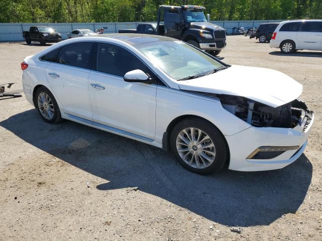 5NPE34AF8FH126447 - 2015 HYUNDAI SONATA SPORT WHITE photo 4