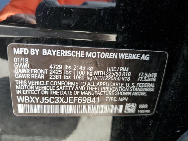 WBXYJ5C3XJEF69841 - 2018 BMW X2 XDRIVE28I BLACK photo 13