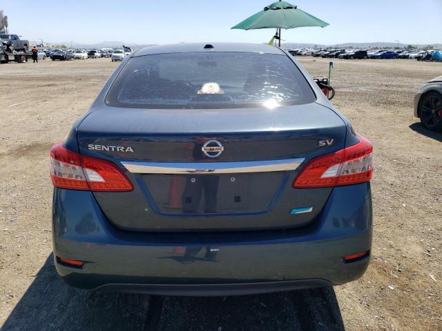 3N1AB7AP7EL607657 - 2014 NISSAN SENTRA S BLUE photo 6