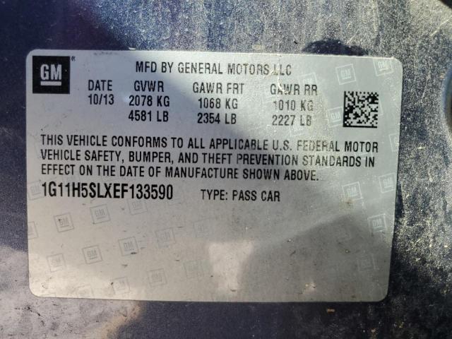 1G11H5SLXEF133590 - 2014 CHEVROLET MALIBU LTZ 蓝色 照片 13