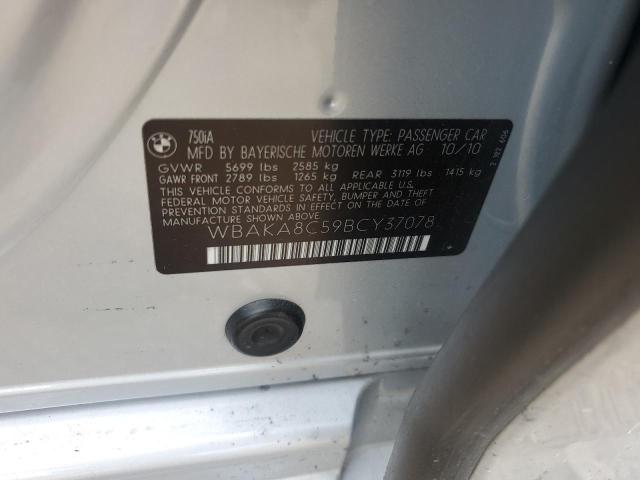 WBAKA8C59BCY37078 - 2011 BMW 750 I SILVER photo 12