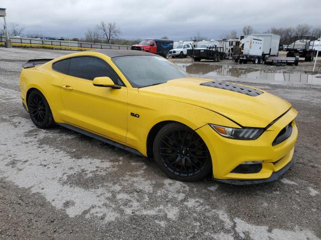 1FA6P8CF9F5367212 - 2015 FORD MUSTANG GT YELLOW photo 4