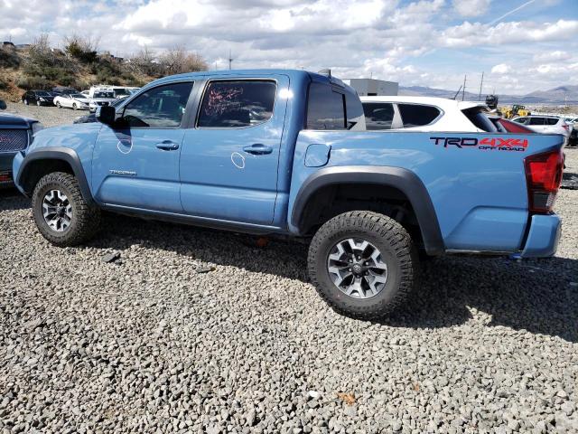 3TMCZ5AN0KM280609 - 2019 TOYOTA TACOMA DOUBLE CAB BLUE photo 2