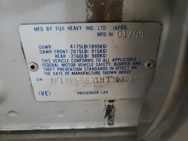 JF1SF6553XH731828 - 1999 SUBARU FORESTER S SILVER photo 12