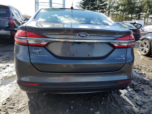 3FA6P0LUXHR136657 - 2017 FORD FUSION SE HYBRID GRAY photo 6