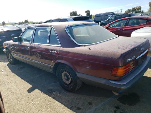 WDBCA37DXFA144368 - 1985 MERCEDES-BENZ S-CLASS SEL BURGUNDY photo 2