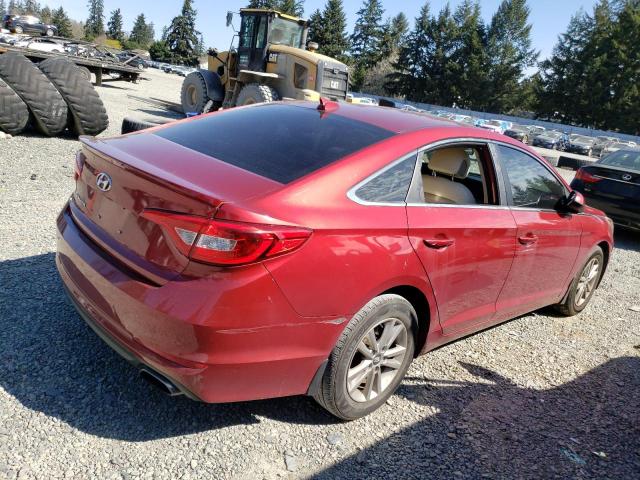 5NPE24AF1FH147840 - 2015 HYUNDAI SONATA SE RED photo 3