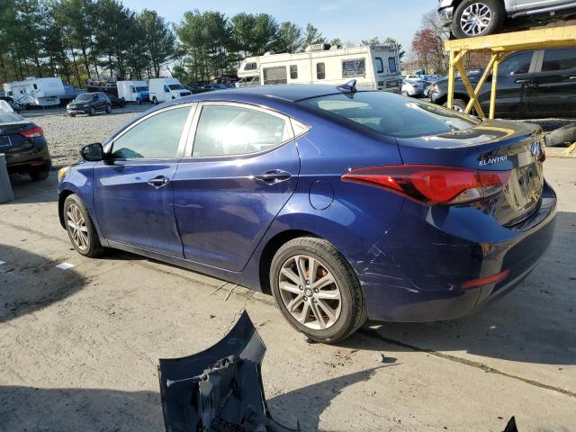 5NPDH4AE6EH490837 - 2014 HYUNDAI ELANTRA SE BLUE photo 2