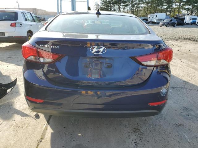 5NPDH4AE6EH490837 - 2014 HYUNDAI ELANTRA SE BLUE photo 6