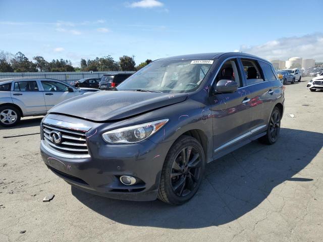 5N1AL0MM5EC501346 - 2014 INFINITI QX60 GRAY photo 1