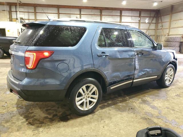 1FM5K8D84JGB05630 - 2018 FORD EXPLORER XLT BLUE photo 3