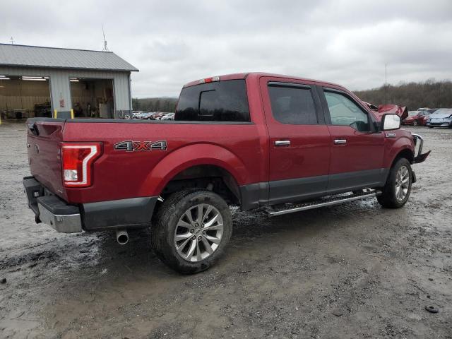 1FTEW1EF1GFC25221 - 2016 FORD F150 SUPERCREW BURGUNDY photo 3