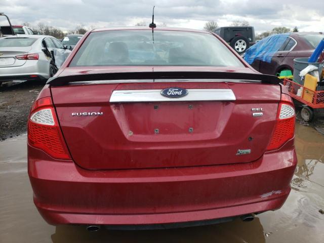 3FAHP0CG2AR201686 - 2010 FORD FUSION SEL RED photo 6