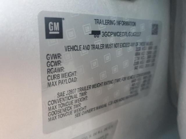 3GCPWCED7LG143117 - 2020 CHEVROLET SILVERADO C1500 LT SILVER photo 12