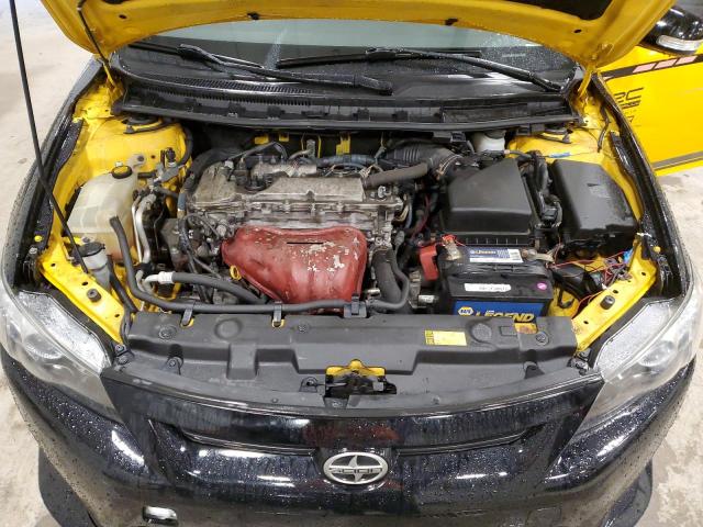 JTKJF5C74C3024810 - 2012 TOYOTA SCION TC YELLOW photo 11