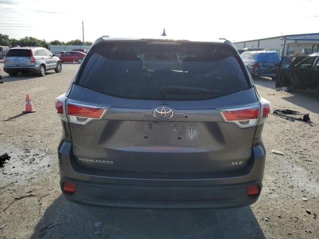 5TDKKRFHXFS097234 - 2015 TOYOTA HIGHLANDER XLE GRAY photo 6