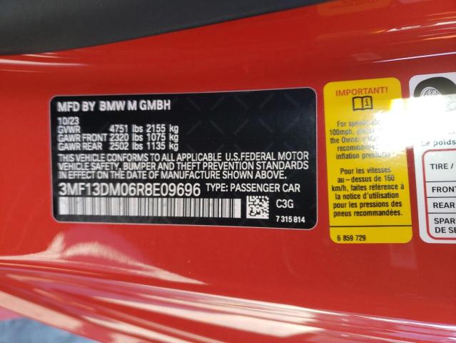 3MF13DM06R8E09696 - 2024 BMW M2 RED photo 12