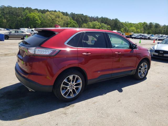 2FMTK3K86FBC29393 - 2015 FORD EDGE TITANIUM RED photo 3