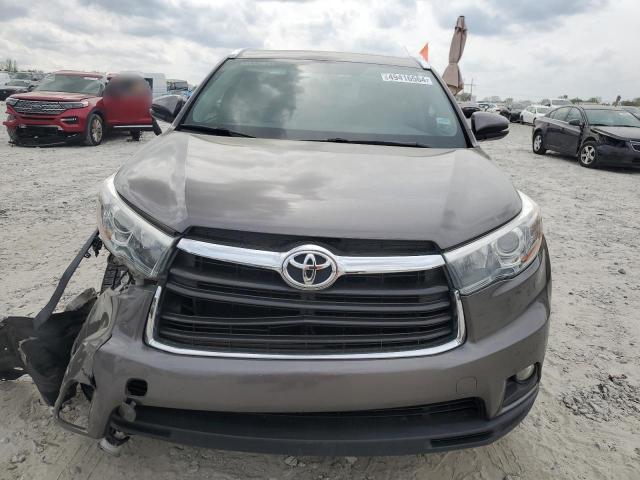 5TDJKRFH0FS091275 - 2015 TOYOTA HIGHLANDER XLE GRAY photo 5