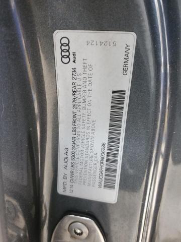 WAUCGAFH0FN006286 - 2015 AUDI S5 PREMIUM PLUS GRAY photo 12