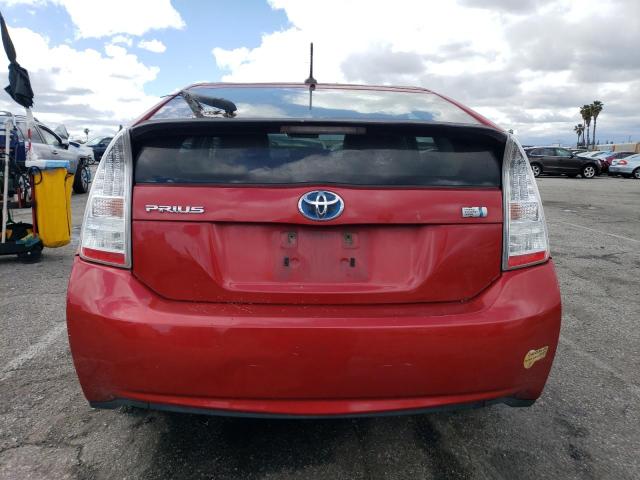 JTDKN3DU4A5074678 - 2010 TOYOTA PRIUS RED photo 6