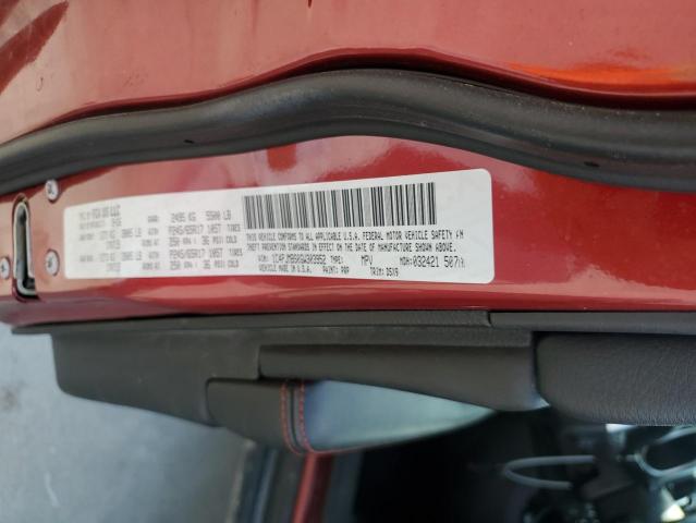 1C4PJMBS0GW303952 - 2016 JEEP CHEROKEE TRAILHAWK RED photo 12