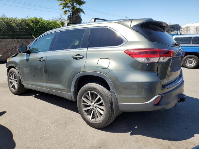 5TDJZRFH6KS916581 - 2019 TOYOTA HIGHLANDER SE GREEN photo 2