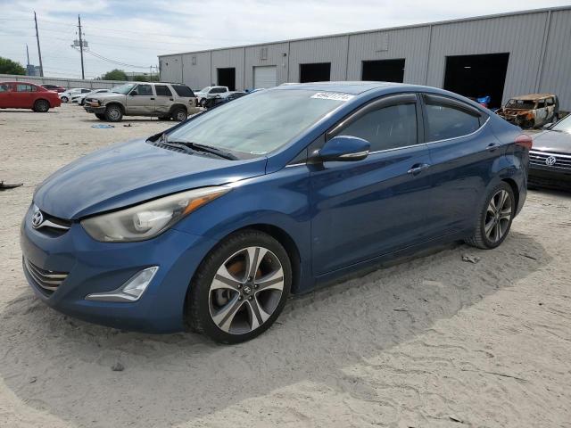 KMHDH4AH4EU151019 - 2014 HYUNDAI ELANTRA SE BLUE photo 1