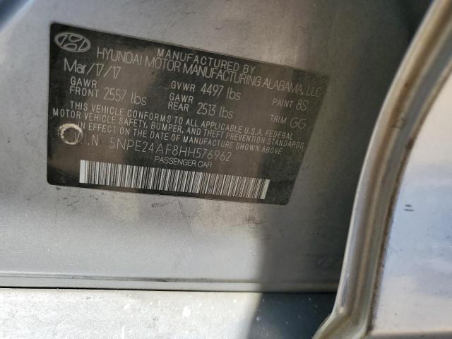 5NPE24AF8HH576962 - 2017 HYUNDAI SONATA SE GRAY photo 13