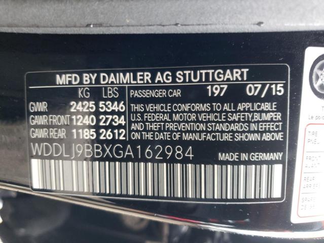 WDDLJ9BBXGA162984 - 2016 MERCEDES-BENZ CLS 550 4MATIC BLACK photo 12