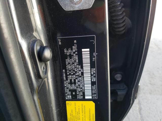 JTJGW31U082005910 - 2008 LEXUS RX 400H BLACK photo 12