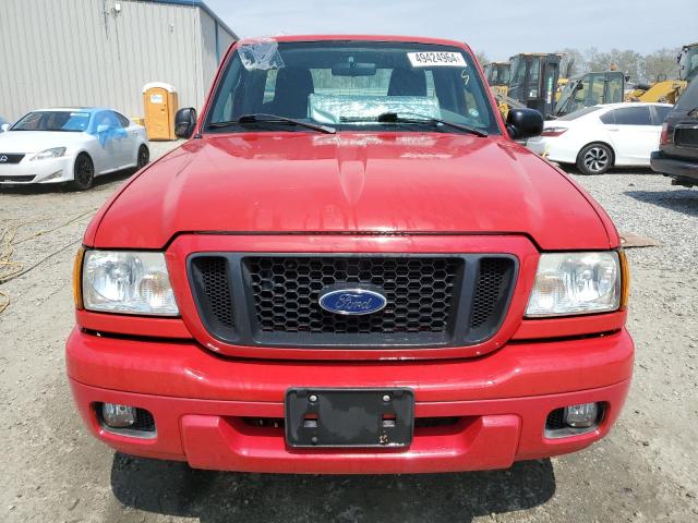 1FTYR10U24PA05022 - 2004 FORD RANGER RED photo 5