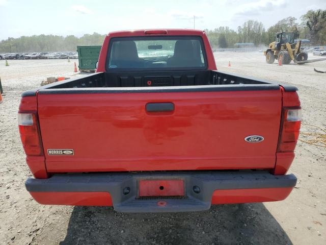 1FTYR10U24PA05022 - 2004 FORD RANGER RED photo 6