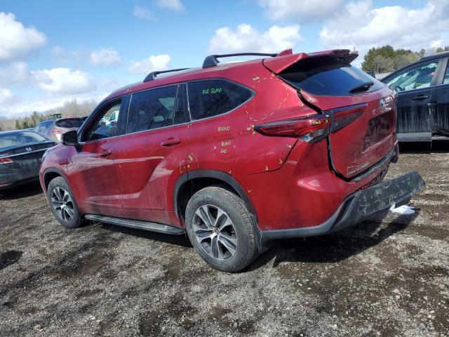5TDGZRBH8NS582154 - 2022 TOYOTA HIGHLANDER XLE 红色 照片 2