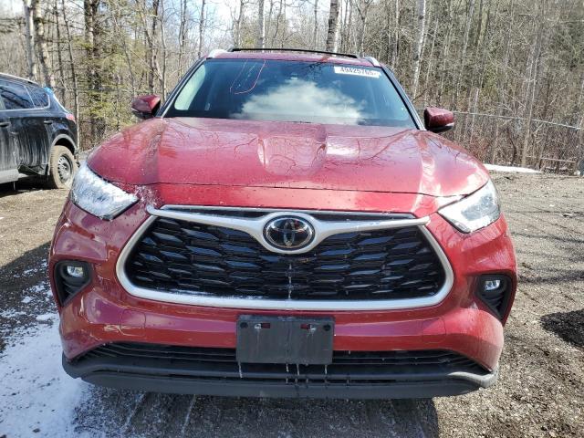 5TDGZRBH8NS582154 - 2022 TOYOTA HIGHLANDER XLE 红色 照片 5