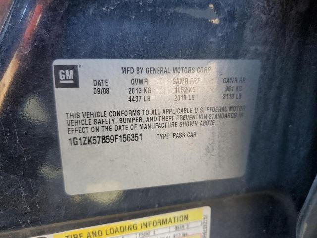 1G1ZK57B59F156351 - 2009 CHEVROLET MALIBU LTZ 黑色 照片 12