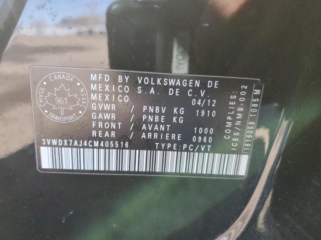 3VWDX7AJ4CM405516 - 2012 VOLKSWAGEN JETTA SE BLACK photo 13