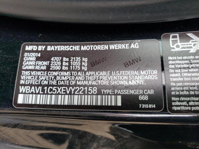 WBAVL1C5XEVY22158 - 2014 BMW X1 XDRIVE28I BLACK photo 12