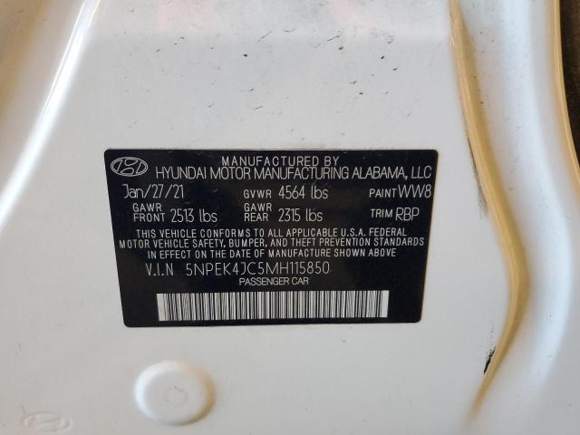 5NPEK4JC5MH115850 - 2021 HYUNDAI SONATA N LINE WHITE photo 13