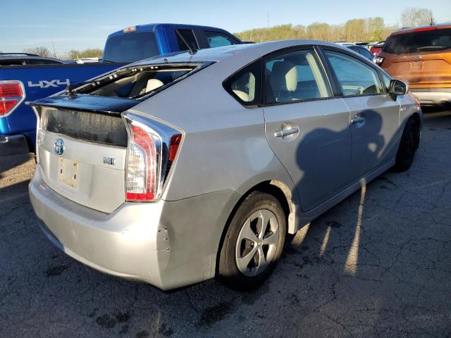 JTDKN3DU7E1752689 - 2014 TOYOTA PRIUS SILVER photo 3